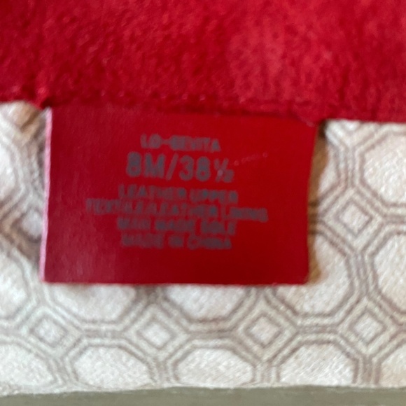 Louise et Cie, red,dressy,, suede, pull on,knee high boots with stiletto heel. - Picture 6 of 6